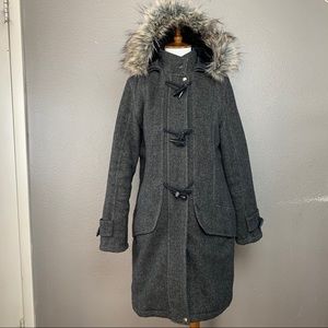 Spiewak wool zip hooded parka winter coat